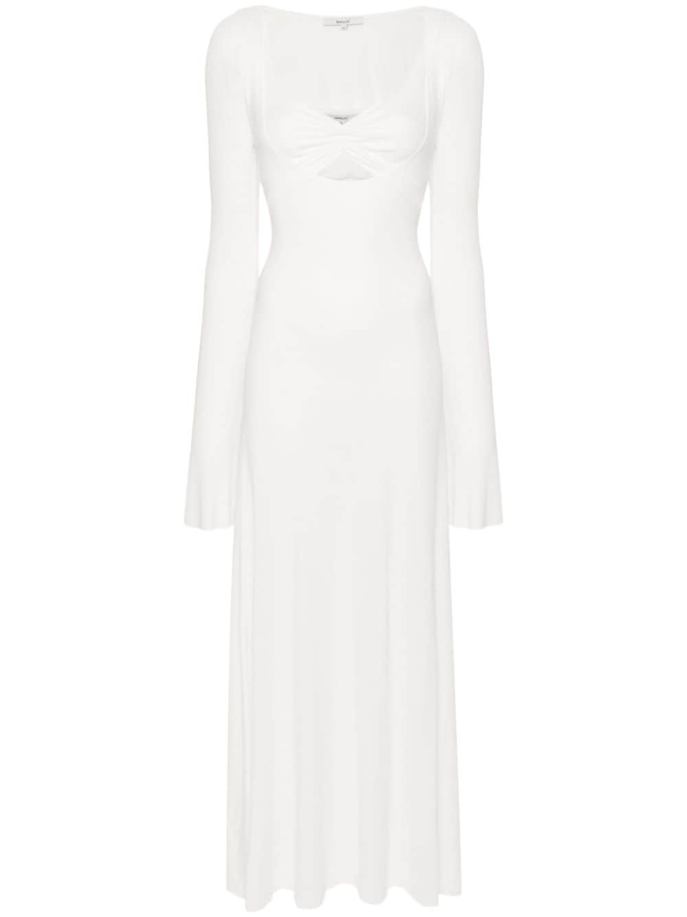 MANURI scoop-neck jersey maxi dress - White von MANURI