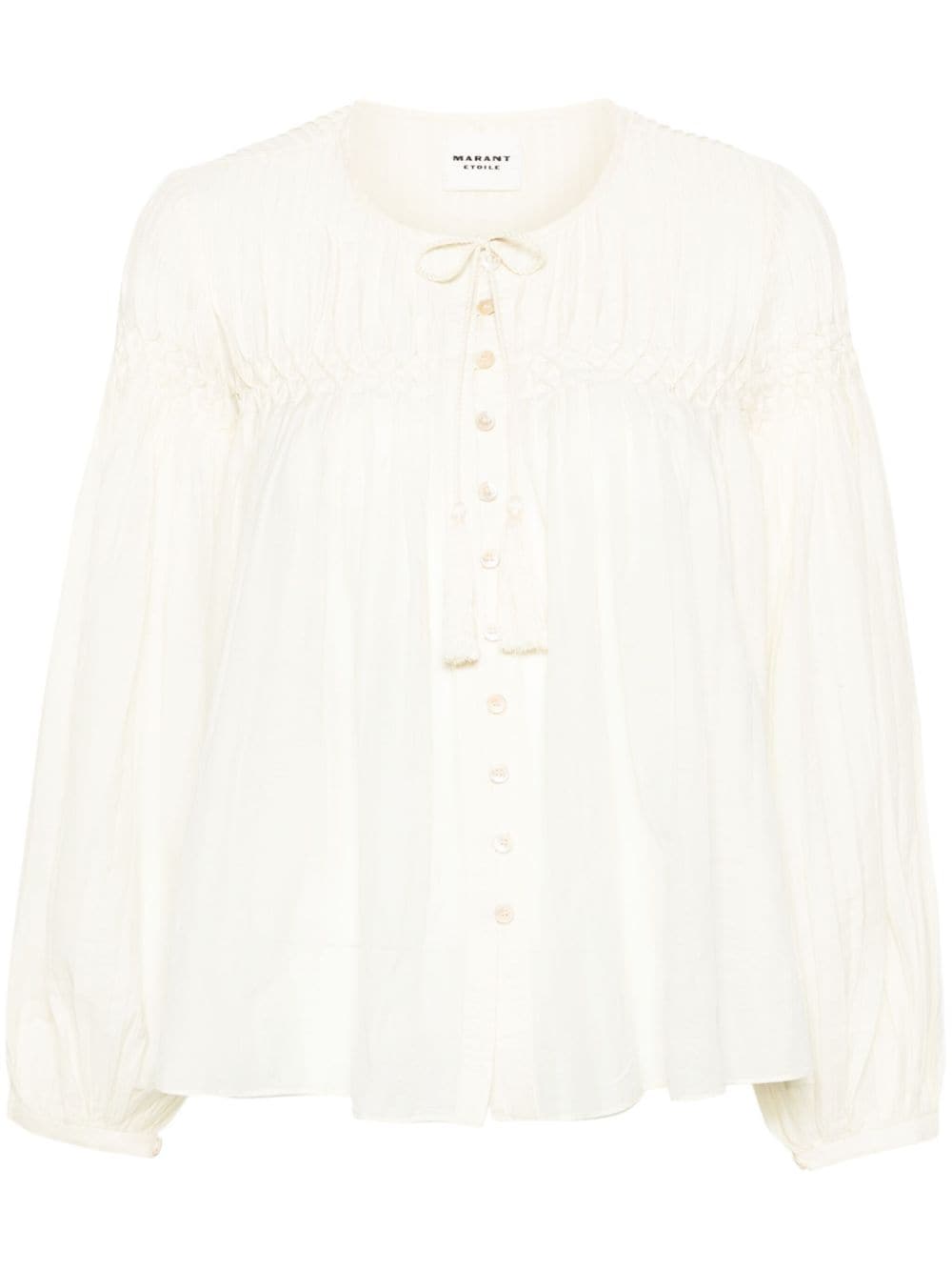 MARANT ÉTOILE Abadi plissé blouse - Neutrals von MARANT ÉTOILE