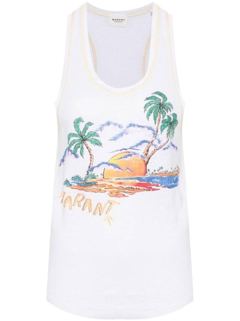 MARANT ÉTOILE Arielle organic cotton tank top - White von MARANT ÉTOILE