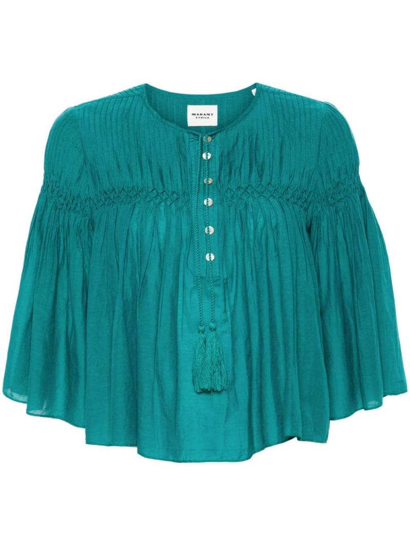 MARANT ÉTOILE Axeliana pleated blouse - Green von MARANT ÉTOILE