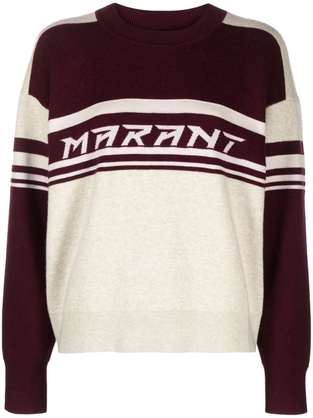 MARANT ÉTOILE Callie logo-intarsia cotton jumper - Purple von MARANT ÉTOILE