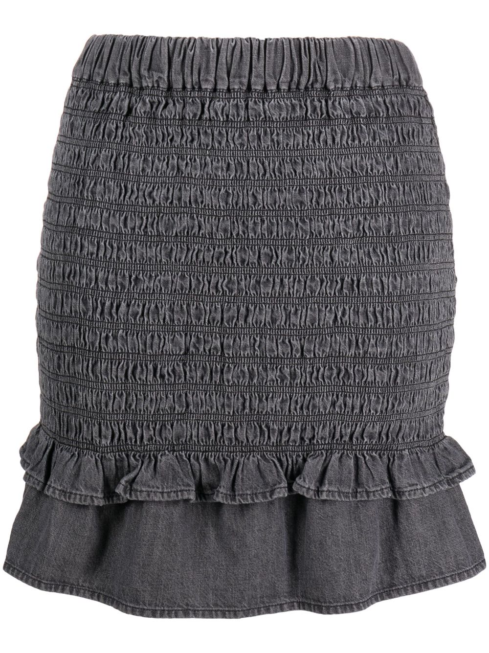 MARANT ÉTOILE Dorela shirred denim miniskirt - Grey von MARANT ÉTOILE