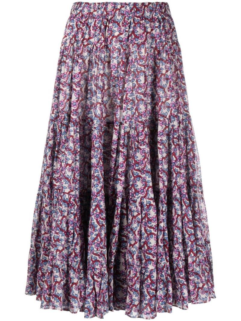 MARANT ÉTOILE Elfa floral-print midi skirt - Neutrals von MARANT ÉTOILE