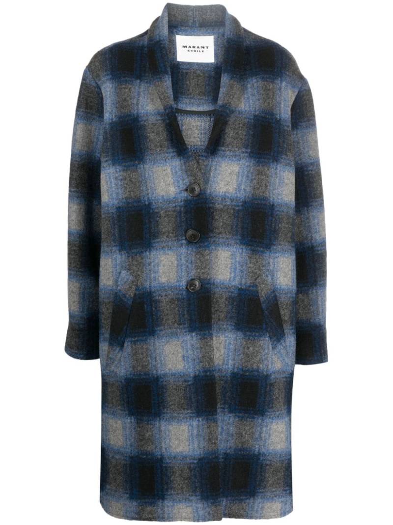 MARANT ÉTOILE Fontizi check-pattern midi coat - Blue von MARANT ÉTOILE