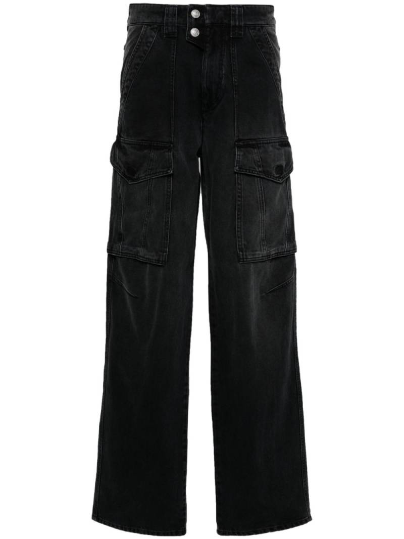 MARANT ÉTOILE Heilani mid-rise logo-patch boyfriend jeans - Black von MARANT ÉTOILE