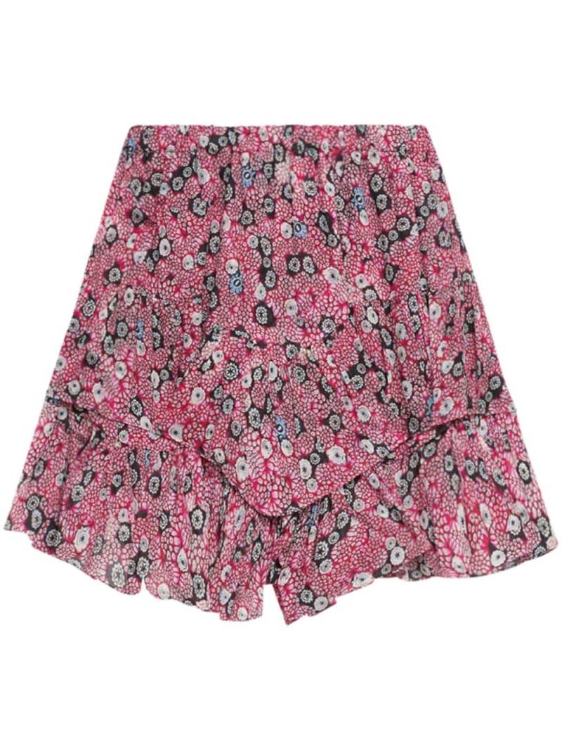 MARANT ÉTOILE Jocadia abstract-print ruffled shorts - Pink von MARANT ÉTOILE