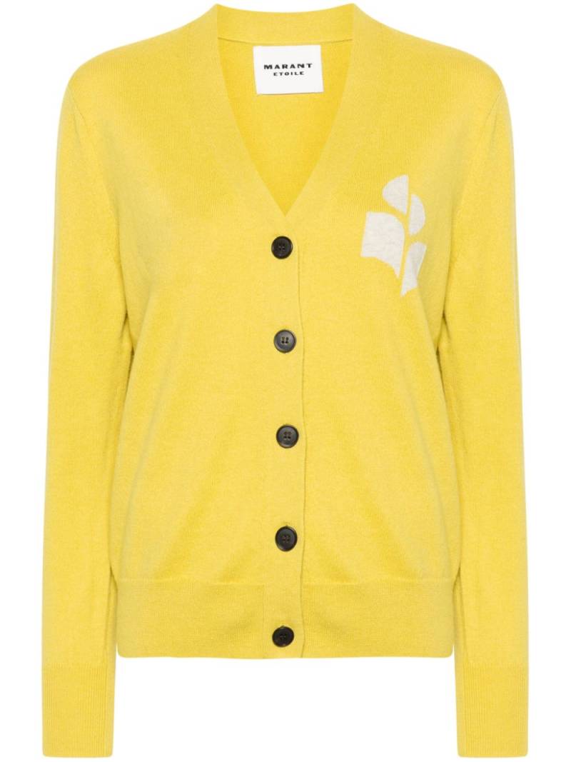 MARANT ÉTOILE Karin logo-intarsia cardigan - Yellow von MARANT ÉTOILE