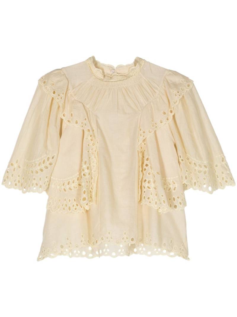 MARANT ÉTOILE Katia broderie-anglaise blouse - Yellow von MARANT ÉTOILE