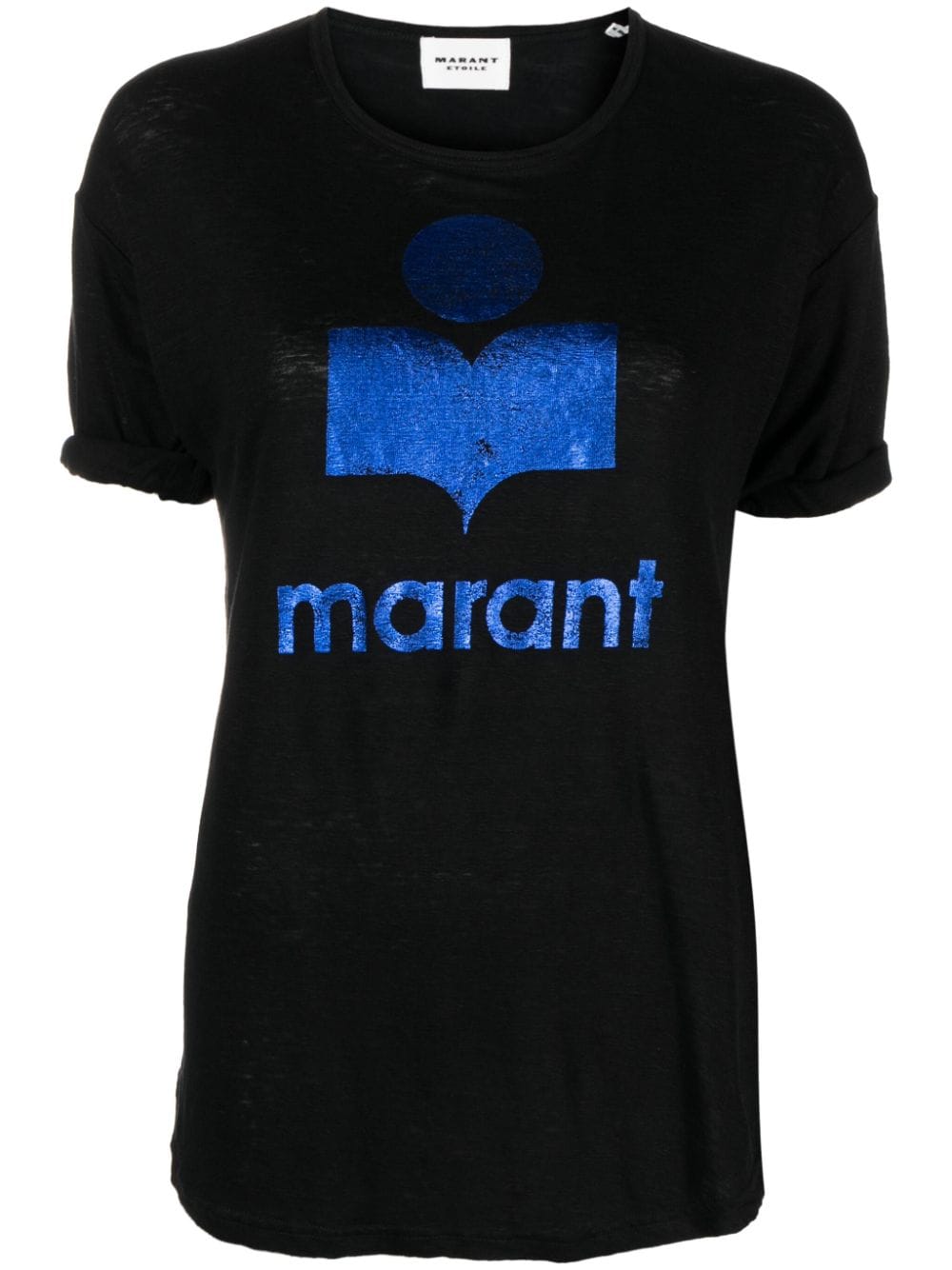 MARANT ÉTOILE Koldi logo-print linen T-shirt - Black von MARANT ÉTOILE