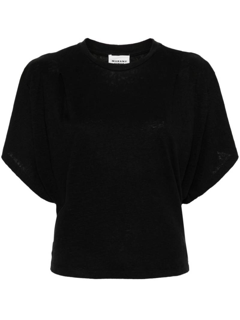 MARANT ÉTOILE Kyanza linen T-shirt - Black von MARANT ÉTOILE