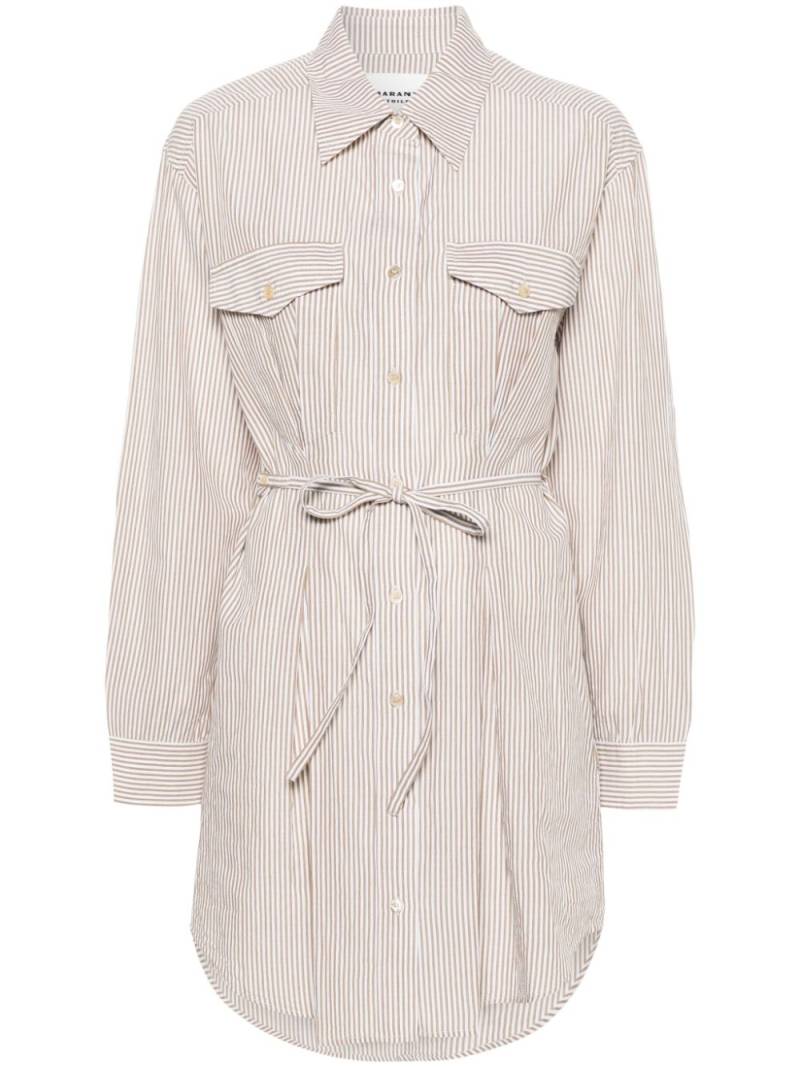 MARANT ÉTOILE Liliane pinstriped shirtdress - Neutrals von MARANT ÉTOILE