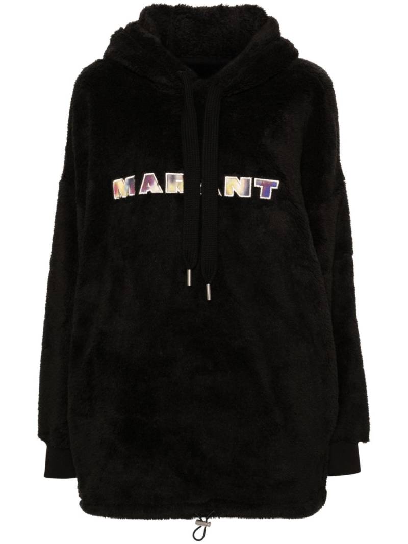 MARANT ÉTOILE Martia fleeced hoodie - Black von MARANT ÉTOILE