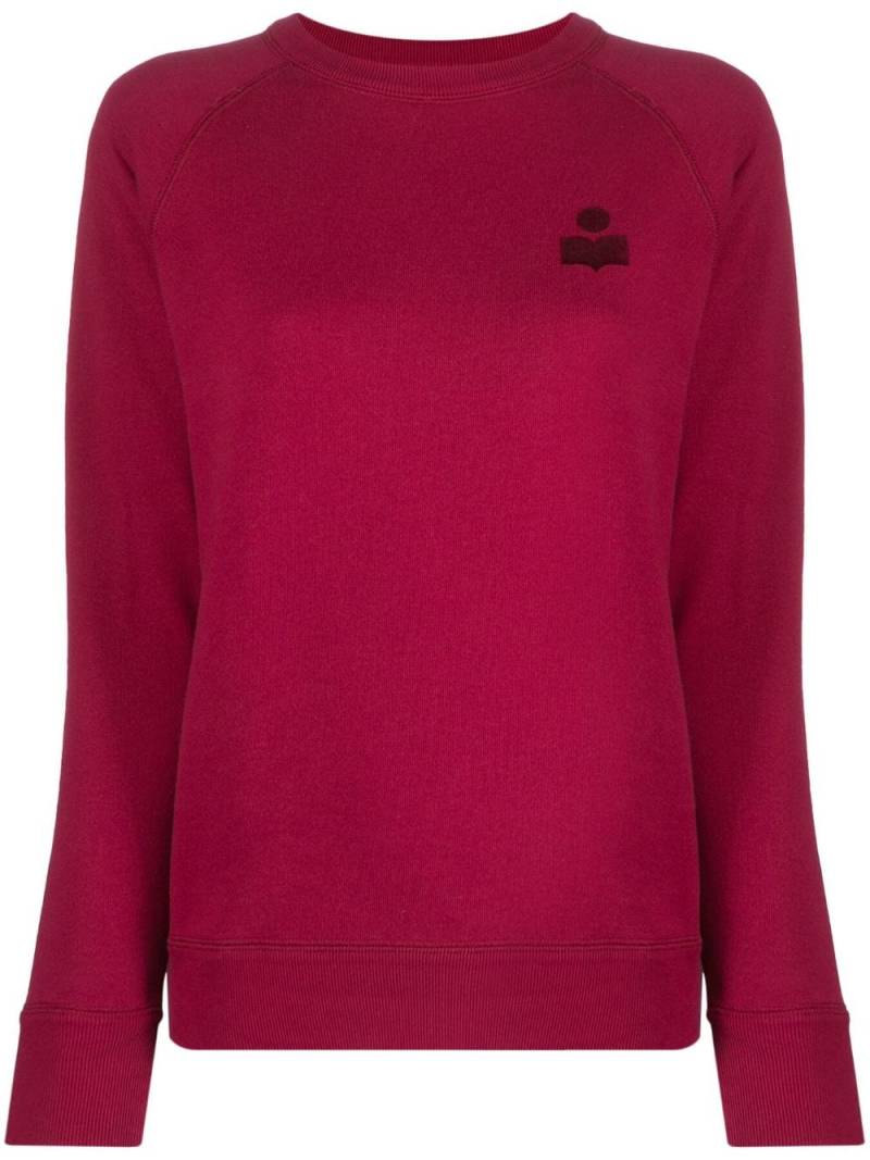 MARANT ÉTOILE Milla flocked logo sweatshirt - Pink von MARANT ÉTOILE