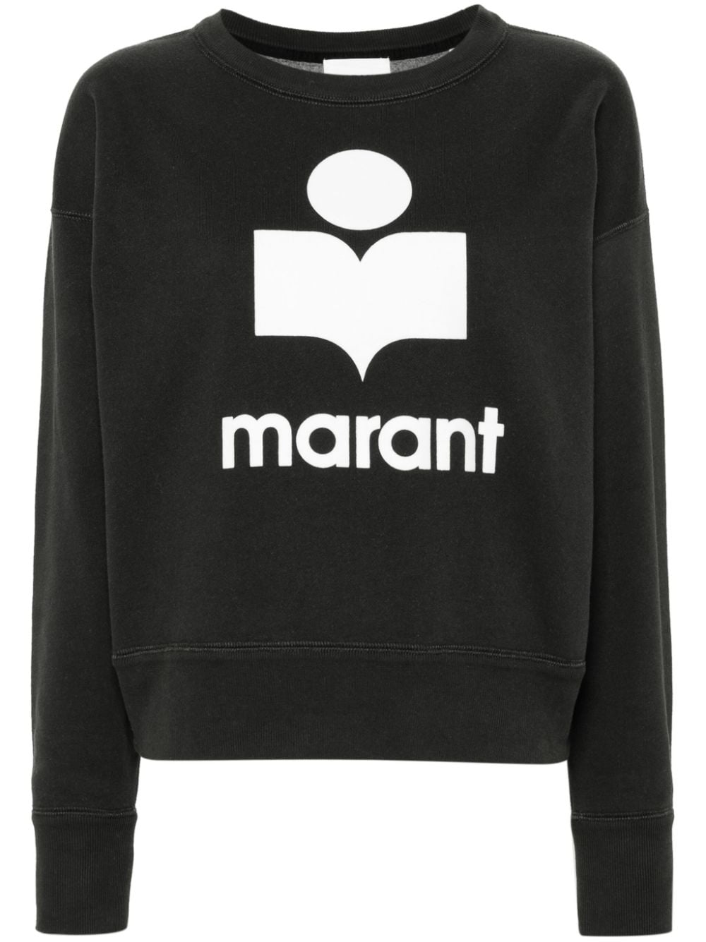 MARANT ÉTOILE Mobyli flocked-logo sweatshirt - Black von MARANT ÉTOILE