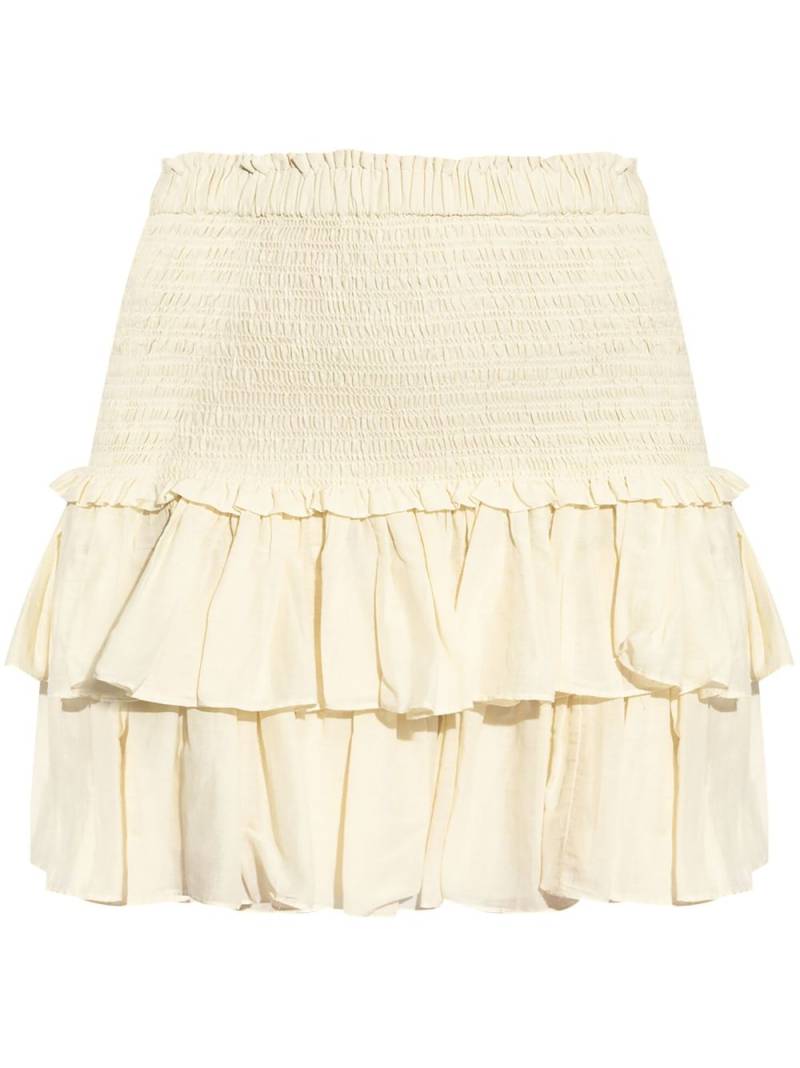 MARANT ÉTOILE Naomi ruffle-hem miniskirt - Neutrals von MARANT ÉTOILE