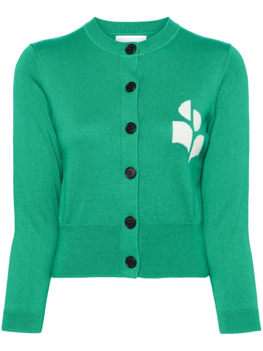 MARANT ÉTOILE Newton logo-intarsia cardigan - Green von MARANT ÉTOILE