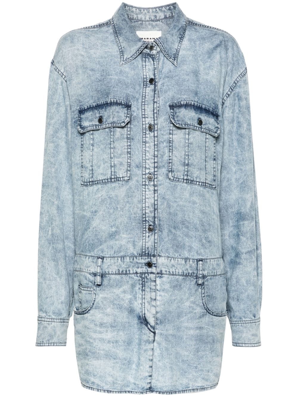 MARANT ÉTOILE Palvina denim-effect shirtdress - Blue von MARANT ÉTOILE