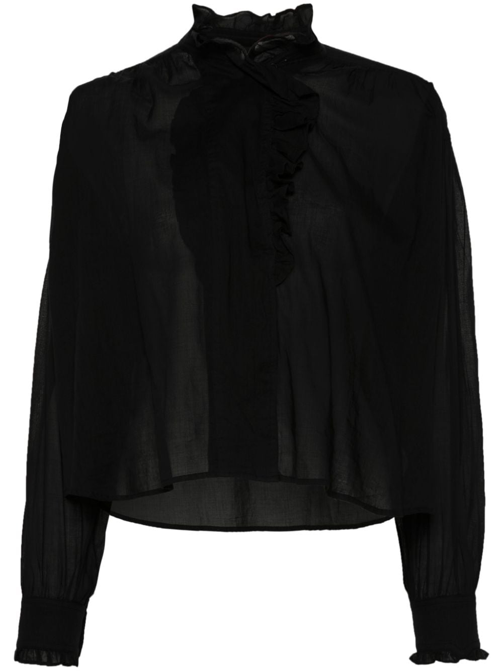 MARANT ÉTOILE Pamiala ruffle-trim blouse - Black von MARANT ÉTOILE