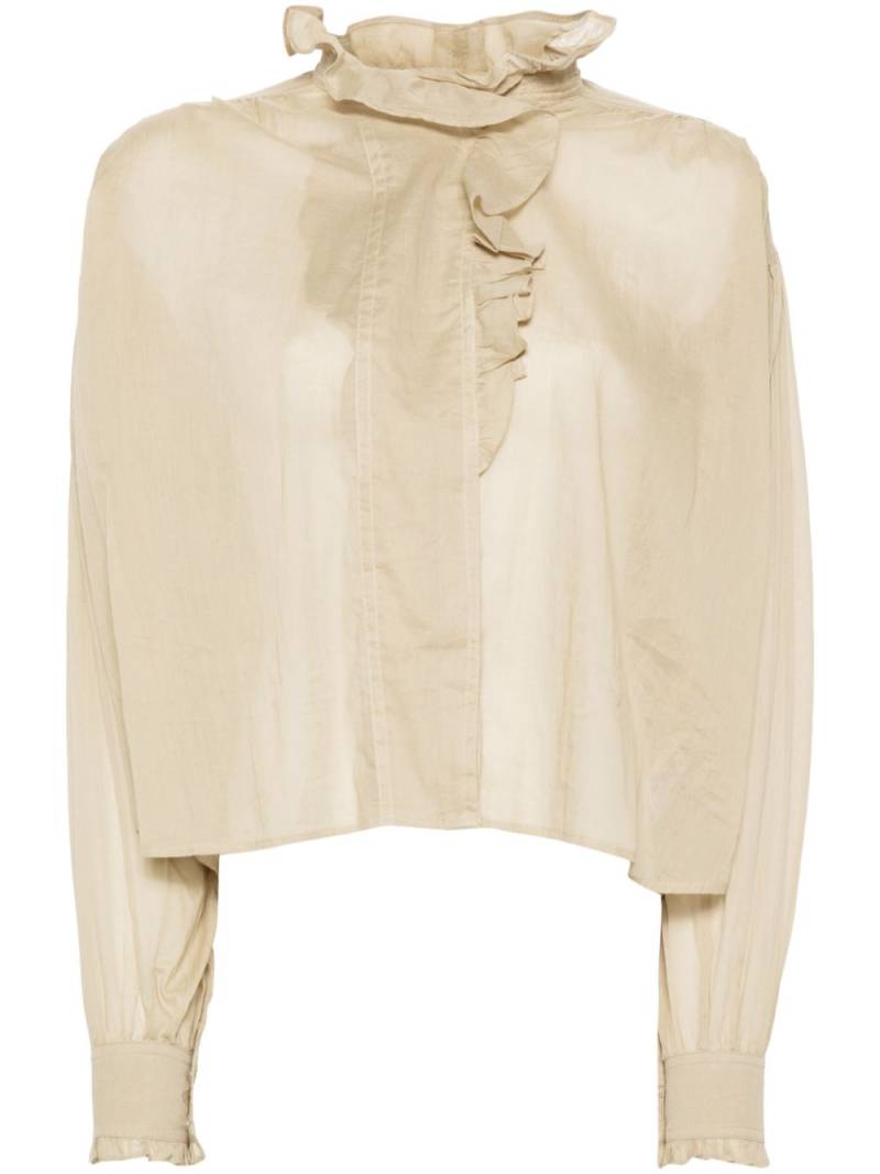 MARANT ÉTOILE Pamiala ruffle-trim blouse - Green von MARANT ÉTOILE