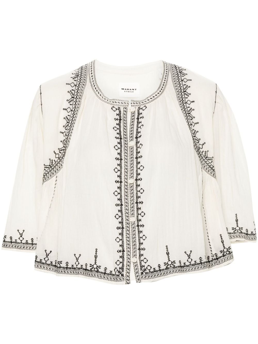 MARANT ÉTOILE Perkins embroidered-detailing blouse - Neutrals von MARANT ÉTOILE