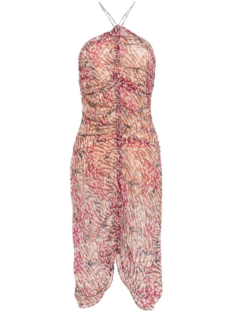 MARANT ÉTOILE Valdi animal-print midi dress - Pink von MARANT ÉTOILE