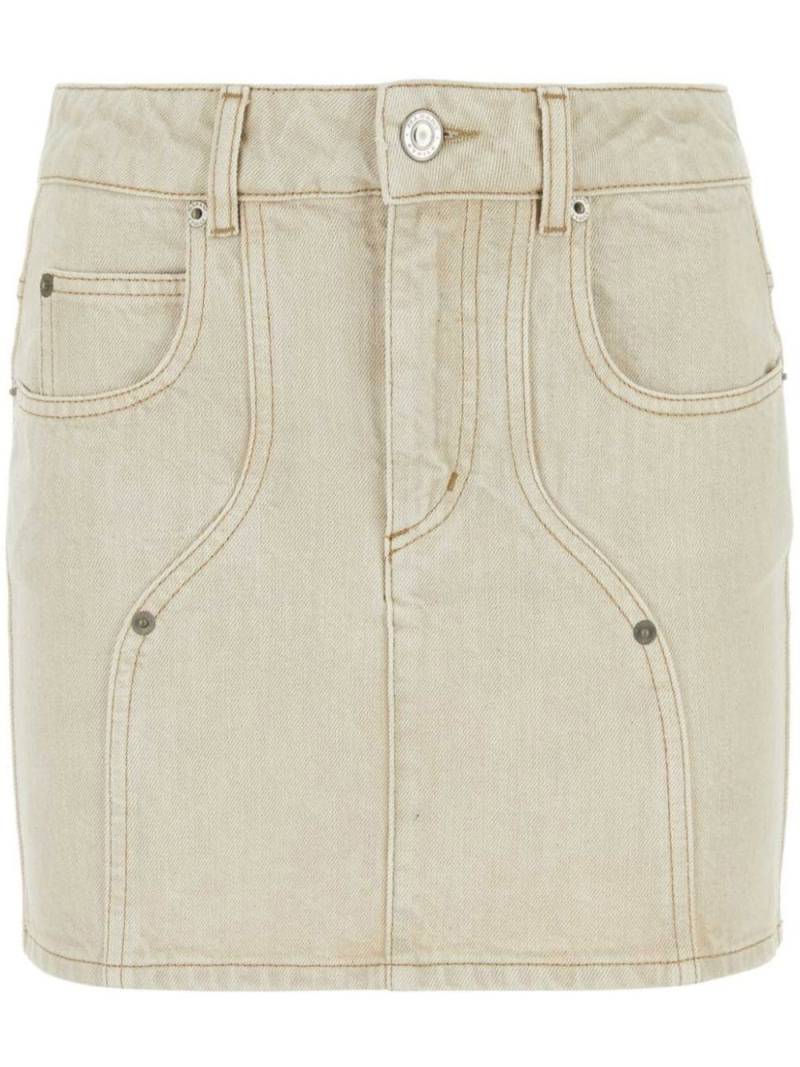 MARANT ÉTOILE Vesna denim mini skirt - Neutrals von MARANT ÉTOILE