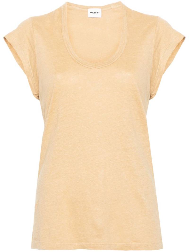 MARANT ÉTOILE Zankou linen T-shirt - Neutrals von MARANT ÉTOILE