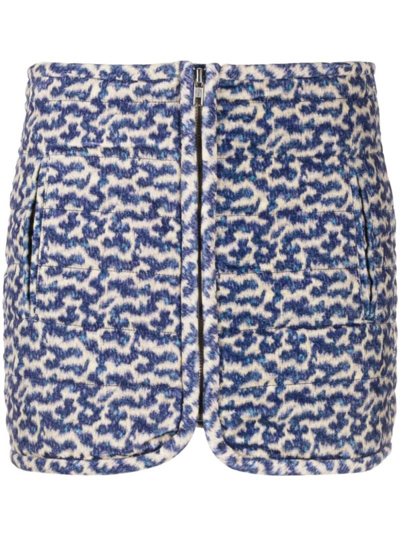 MARANT ÉTOILE Arona abstract-pattern cotton skirt - Blue von MARANT ÉTOILE