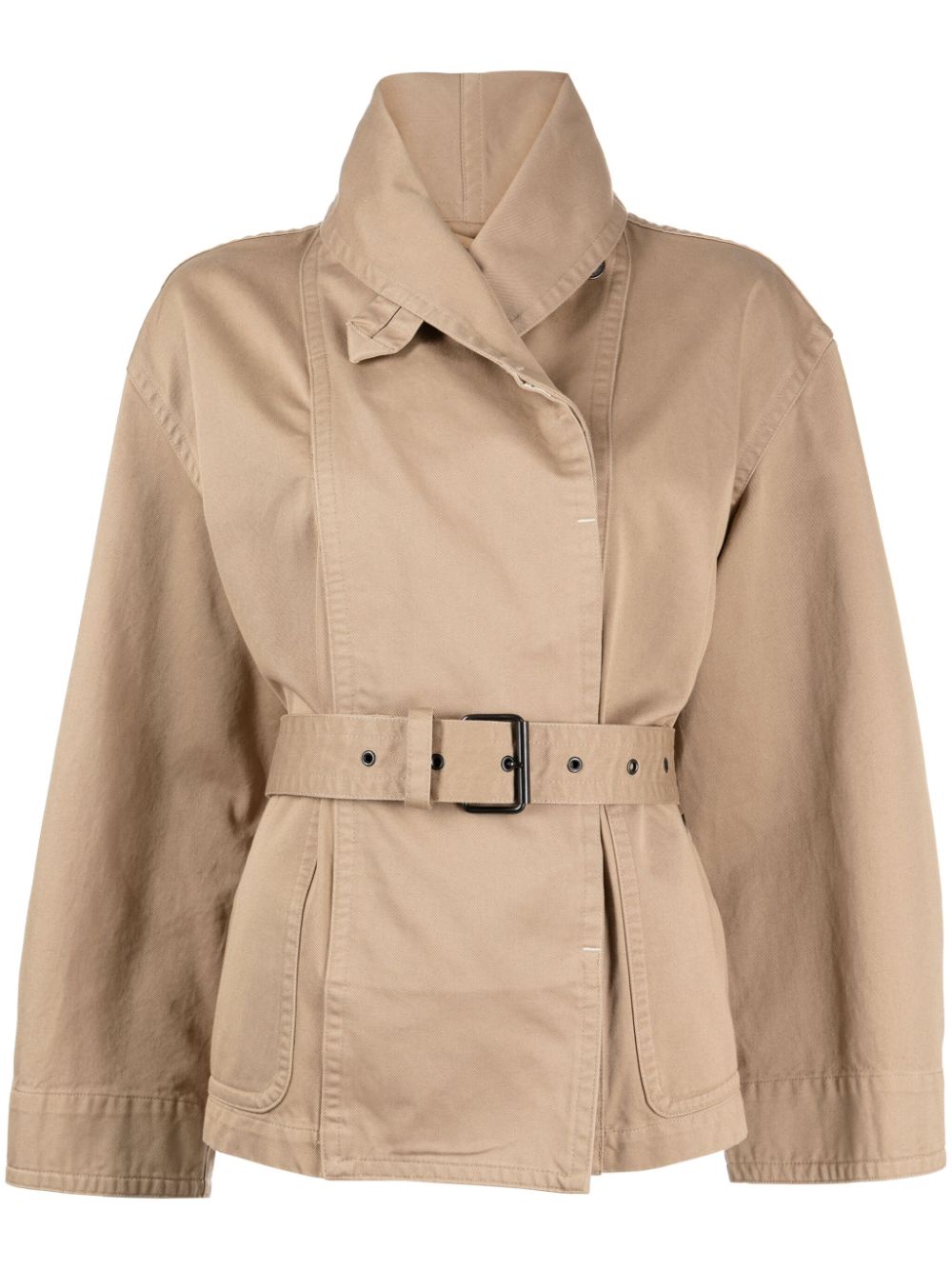 MARANT ÉTOILE Prunille belted cotton jacket - Brown von MARANT ÉTOILE