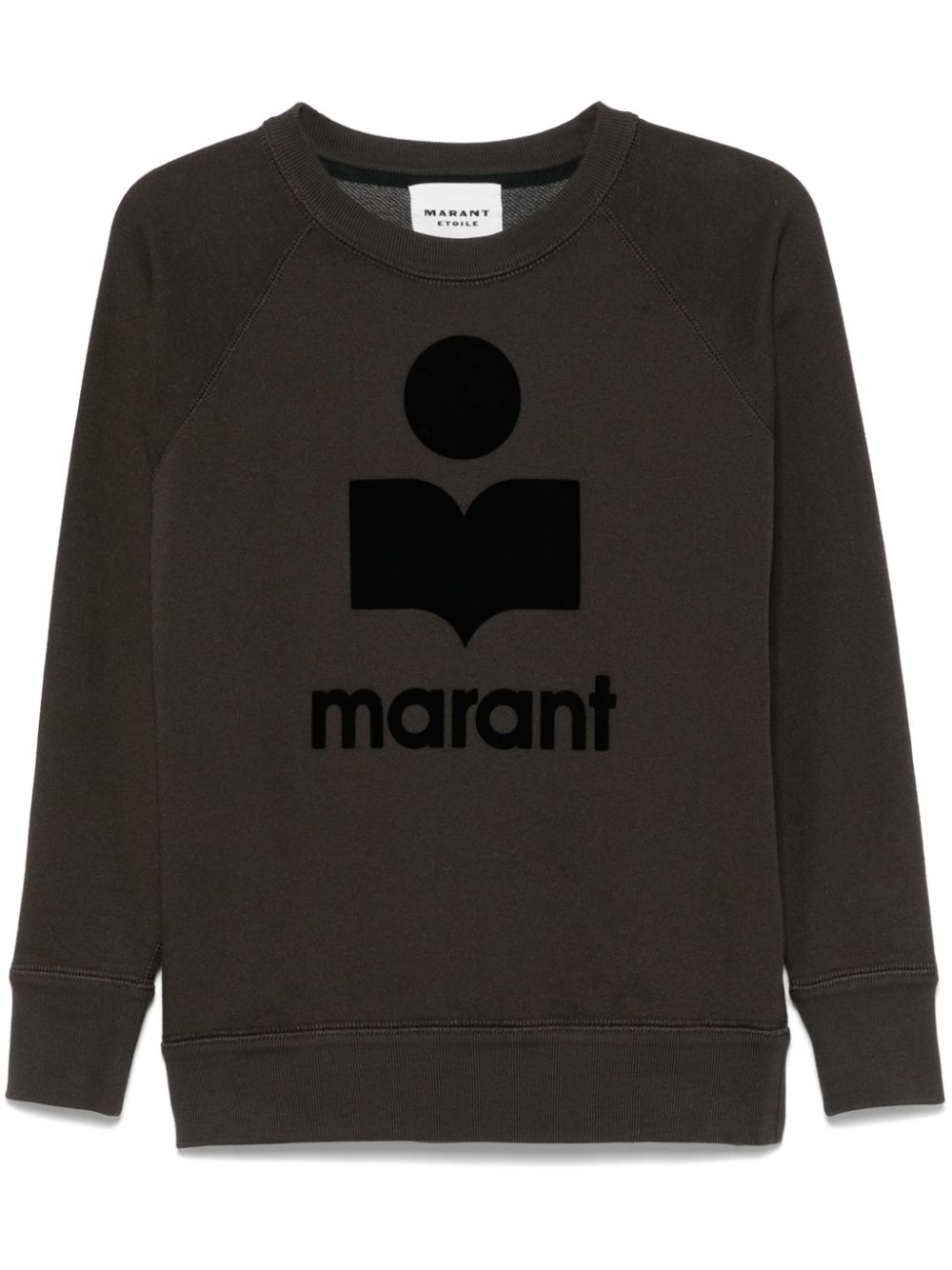 MARANT ÉTOILE flocked-logo sweatshirt - Black von MARANT ÉTOILE