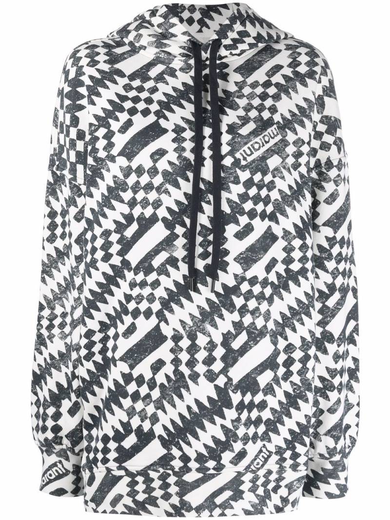 MARANT ÉTOILE graphic-print long-sleeve hoodie - White von MARANT ÉTOILE