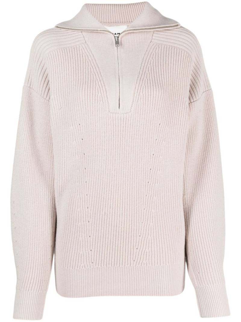 MARANT ÉTOILE half-zip wool jumper - Neutrals von MARANT ÉTOILE