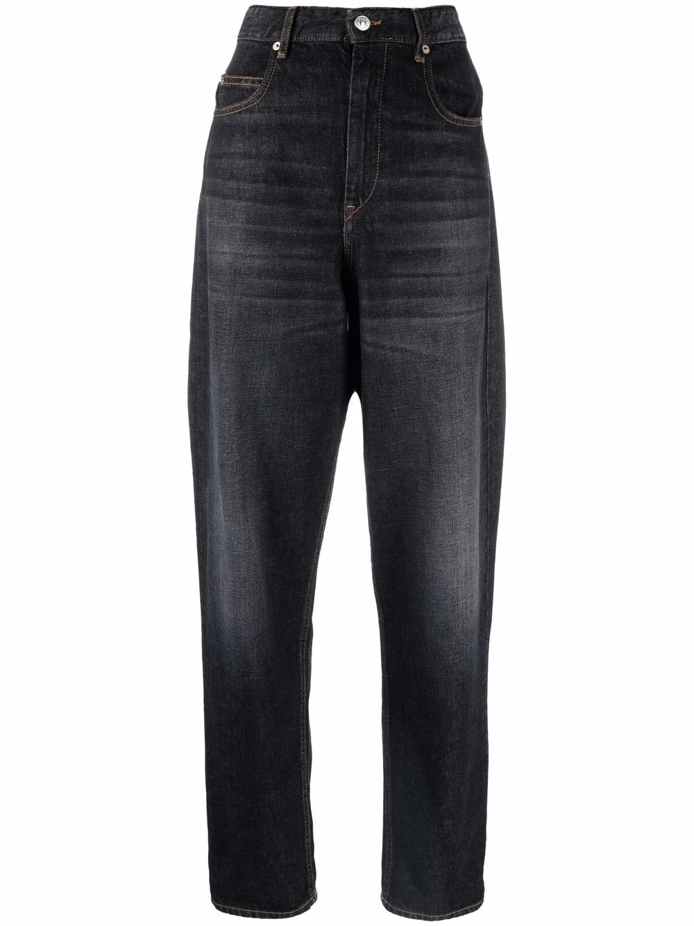 MARANT ÉTOILE high-rise boyfriend jeans - Black von MARANT ÉTOILE