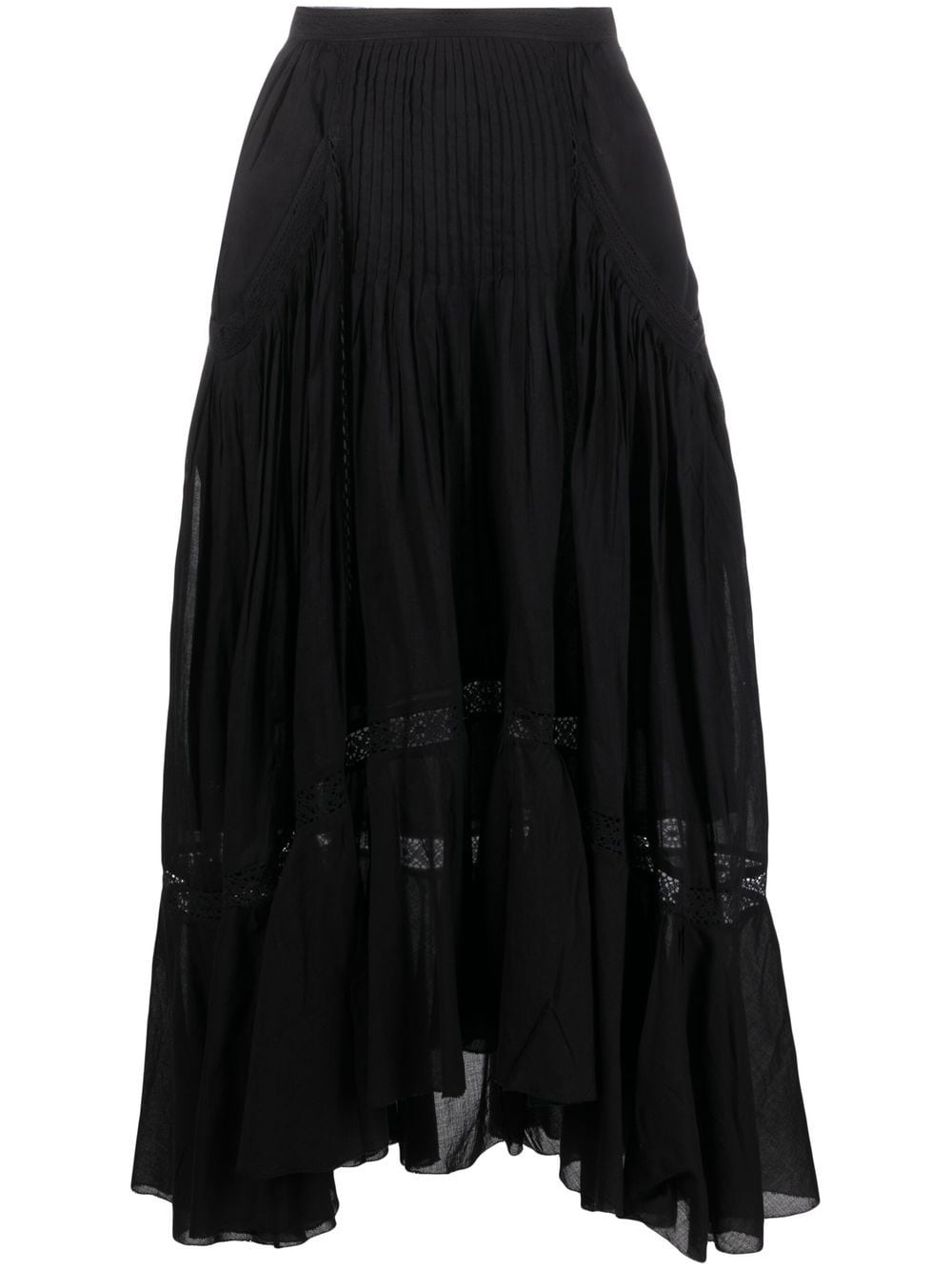 MARANT ÉTOILE high waist ruffled midi skirt - Black von MARANT ÉTOILE