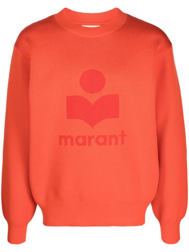 MARANT intarsia-knit logo ribbed-knit sweatshirt - Orange von MARANT