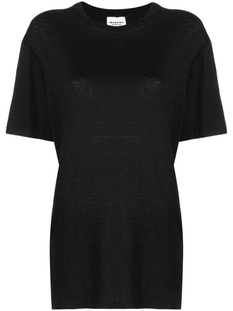 MARANT ÉTOILE linen crew-neck T-shirt - Black von MARANT ÉTOILE