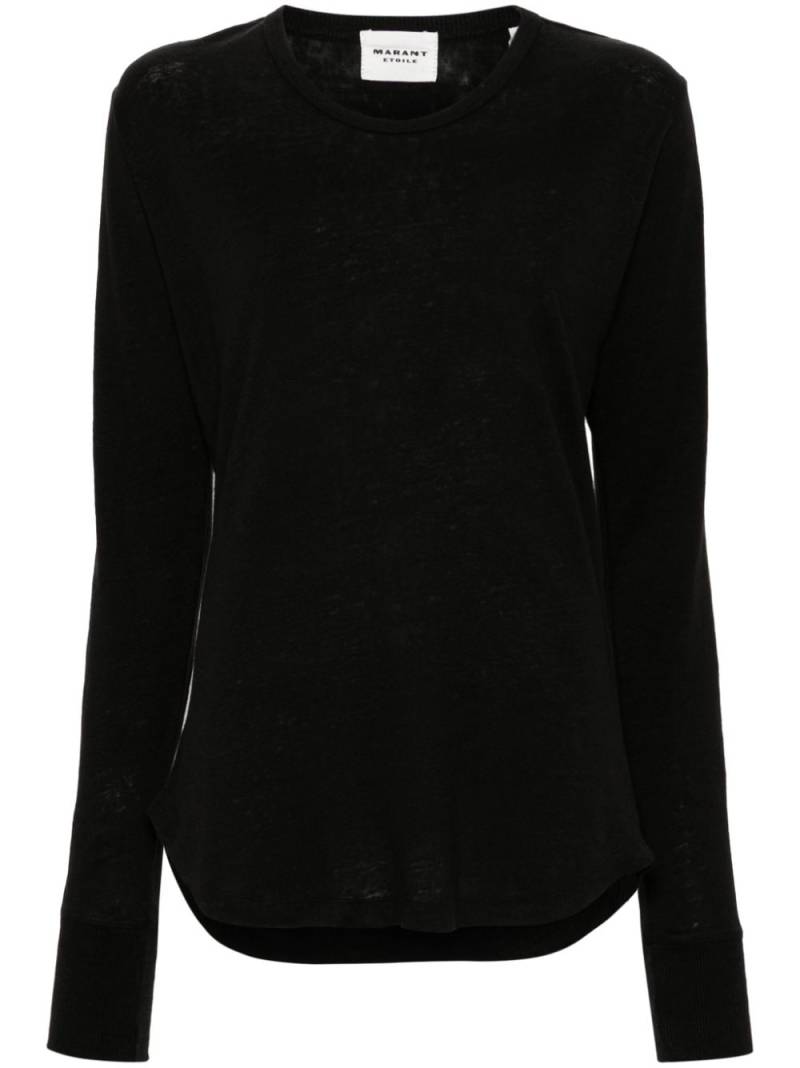 MARANT ÉTOILE linen sweatshirt - Black von MARANT ÉTOILE