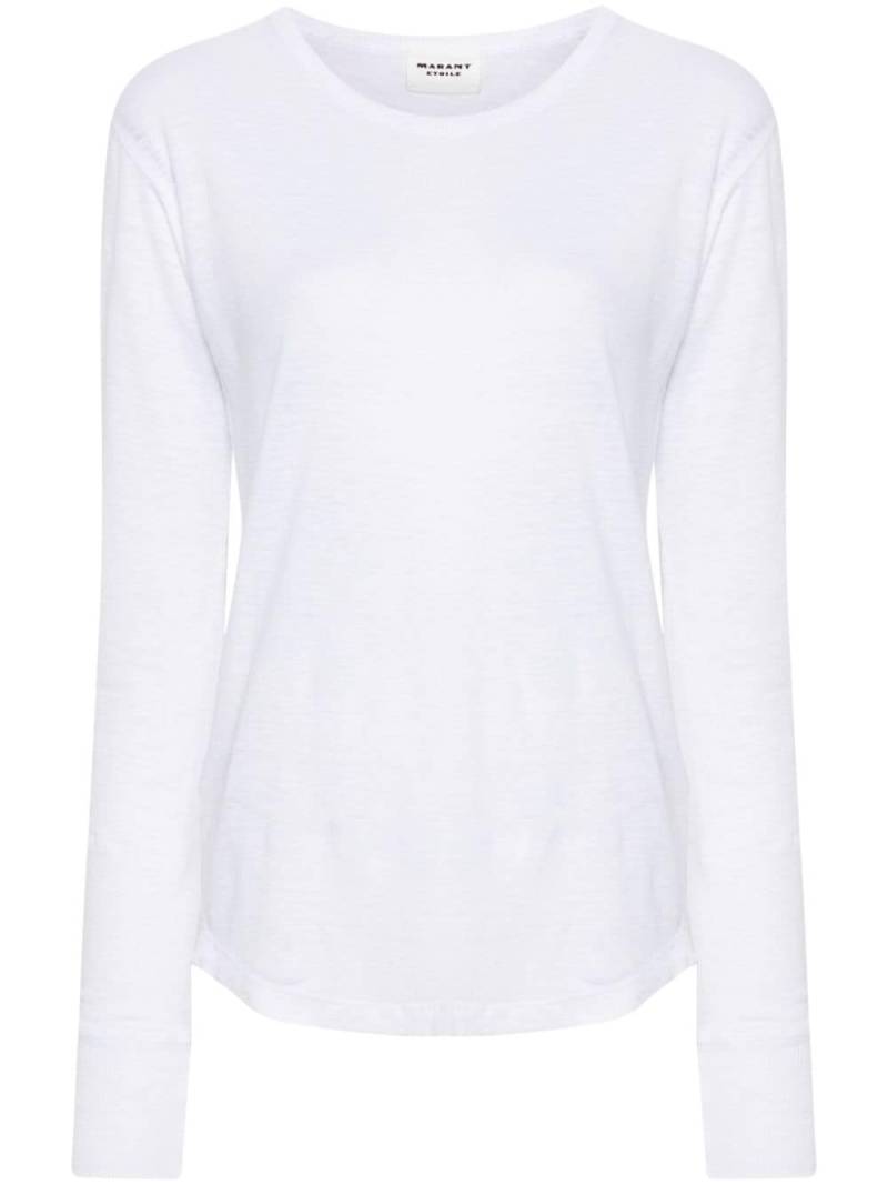 MARANT ÉTOILE linen sweatshirt - White von MARANT ÉTOILE