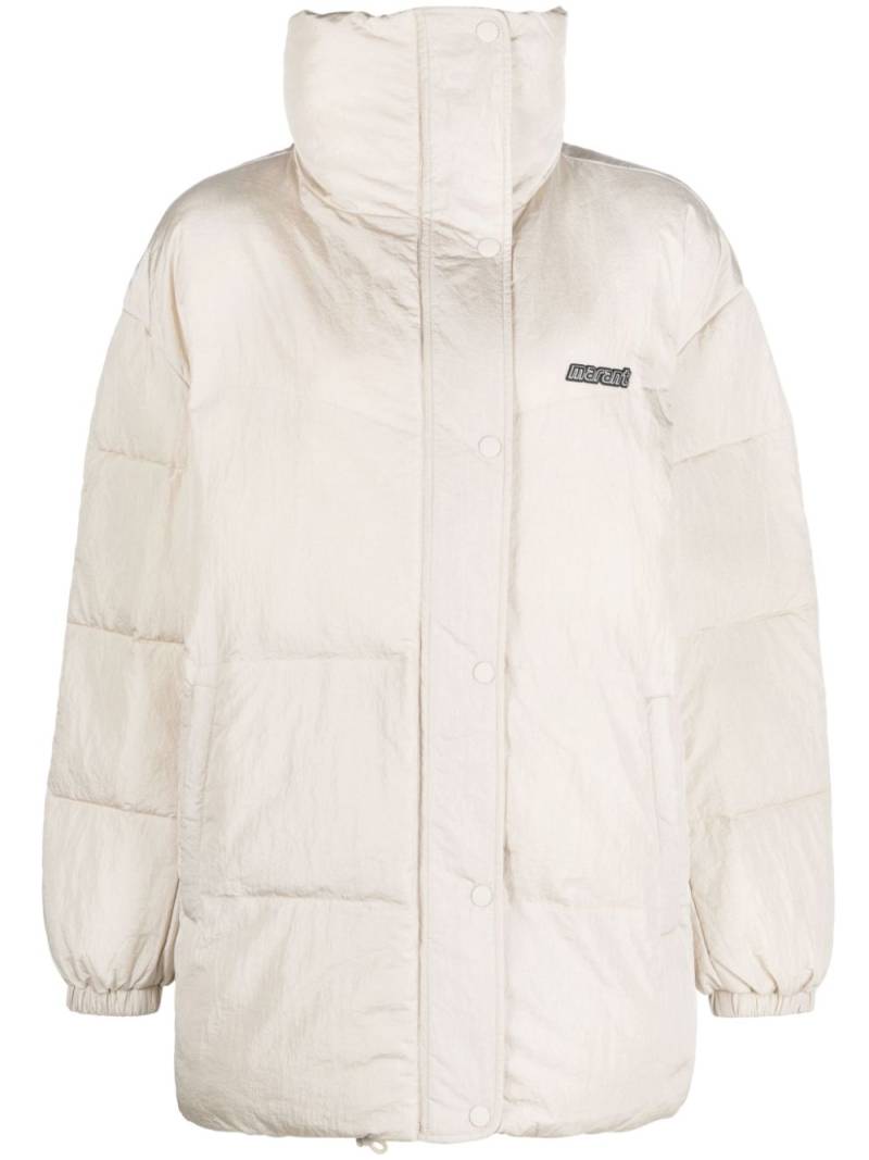 MARANT ÉTOILE logo-appliqué puffer jacket - Neutrals von MARANT ÉTOILE