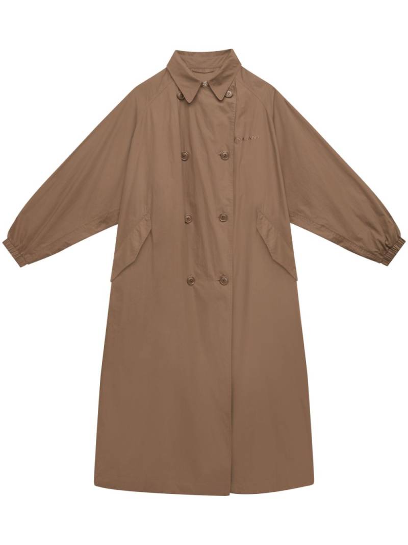 MARANT ÉTOILE logo-embroidered belted trench coat - Brown von MARANT ÉTOILE