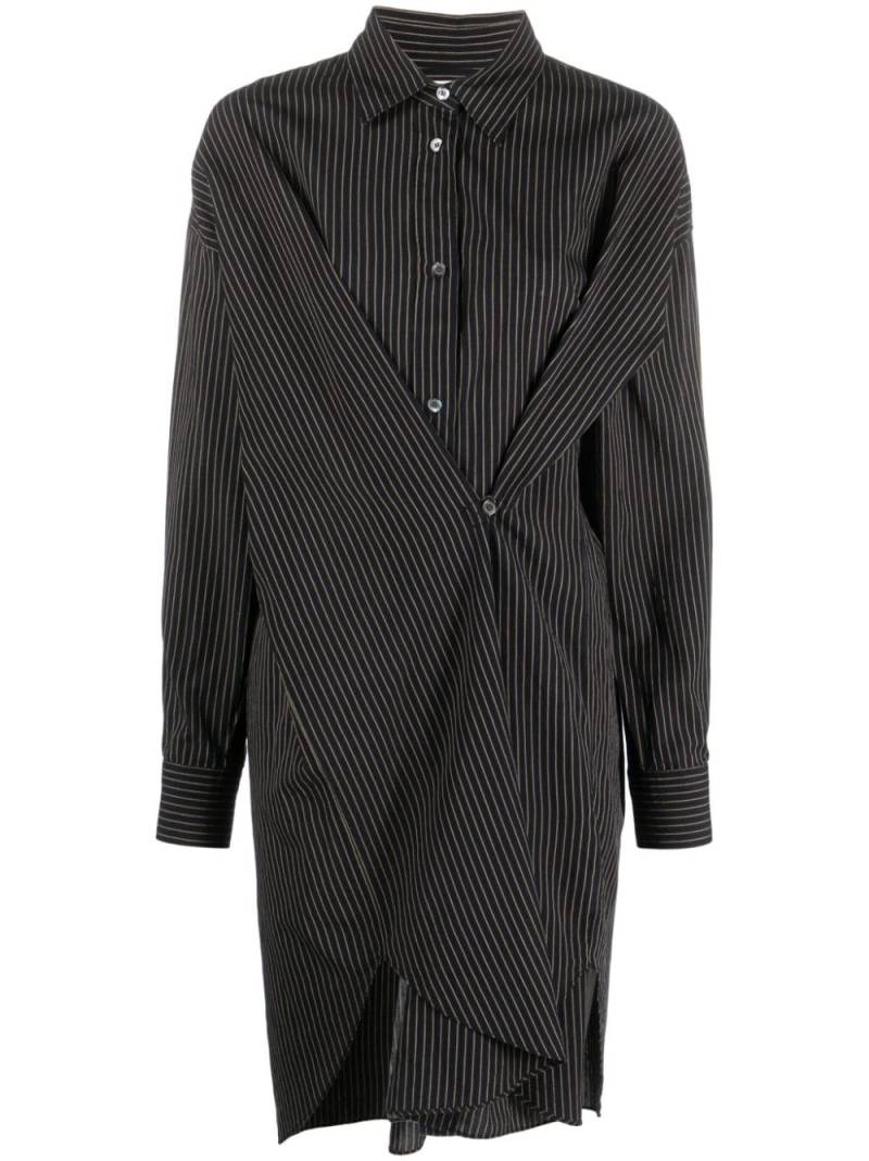 MARANT ÉTOILE striped mini shirtdress - Black von MARANT ÉTOILE