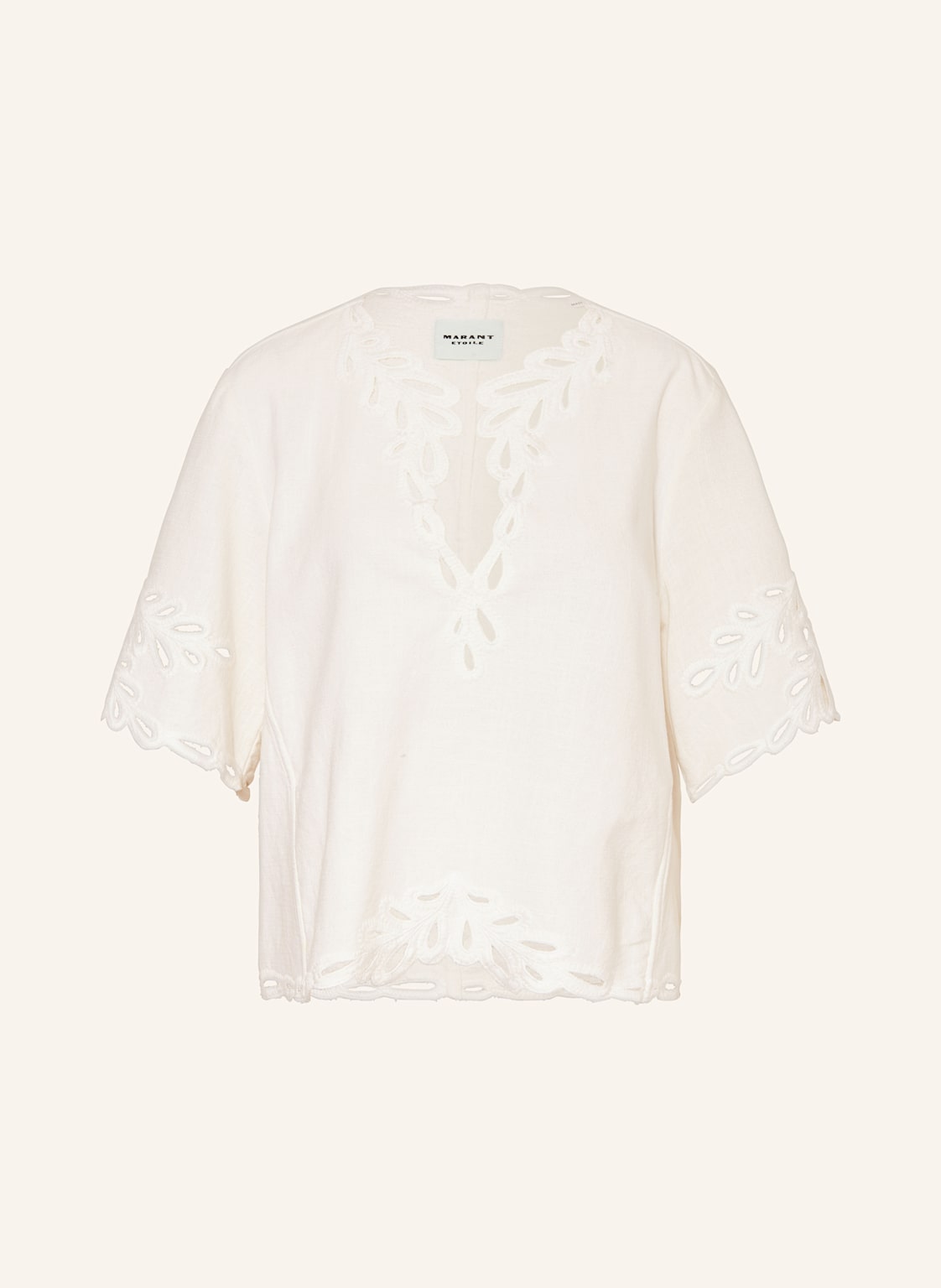 Marant Étoile Blusenshirt Shana Mit Lochspitze Und 3/4-Arm weiss von MARANT ÉTOILE