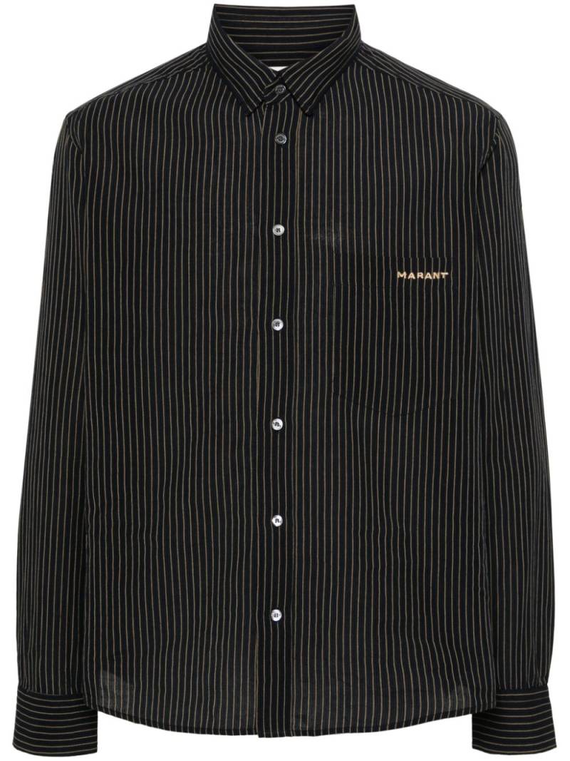 MARANT Jasolo striped cotton shirt - Black von MARANT