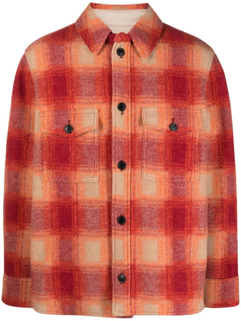 MARANT Kevron plaid shirt jacket - Orange von MARANT