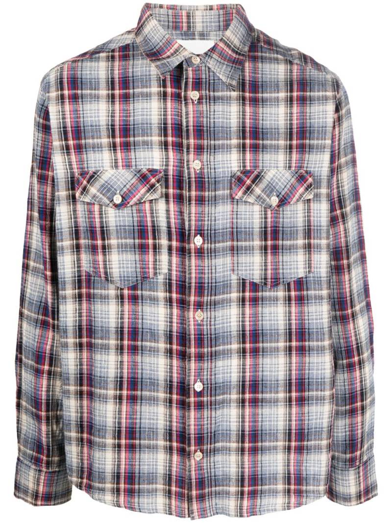 MARANT check-print two-pocket shirt - Blue von MARANT