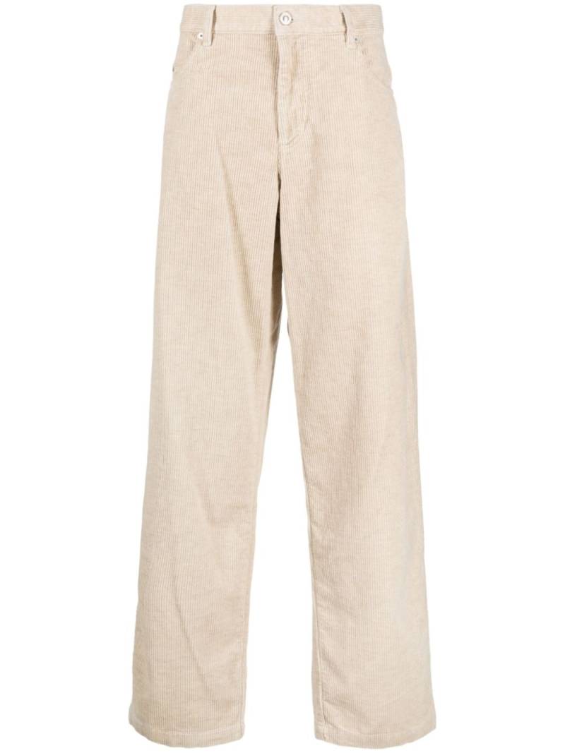 MARANT corduroy straight-leg trousers - Neutrals von MARANT