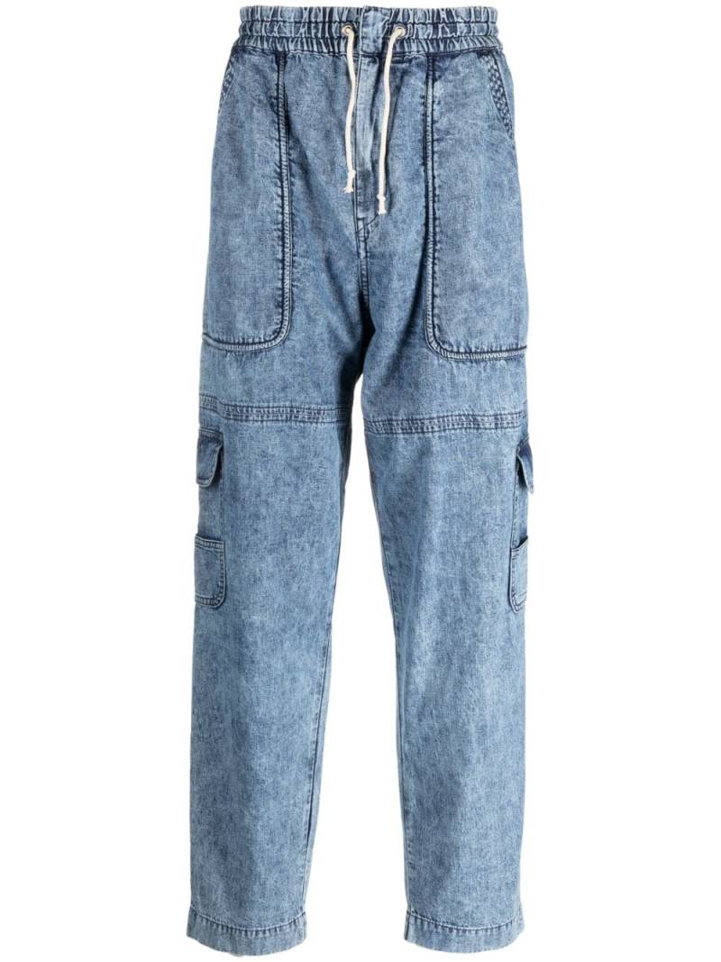 MARANT drawstring cargo cotton trousers - Blue von MARANT