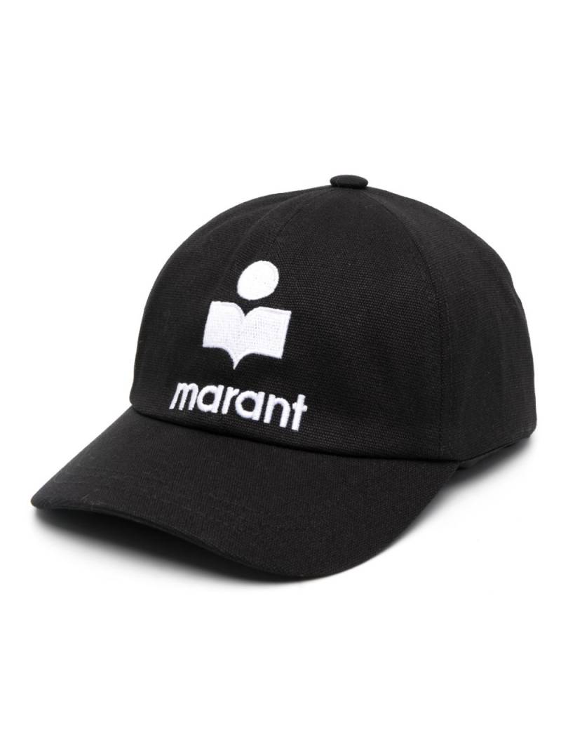 MARANT embroidered-logo cotton cap - Black von MARANT