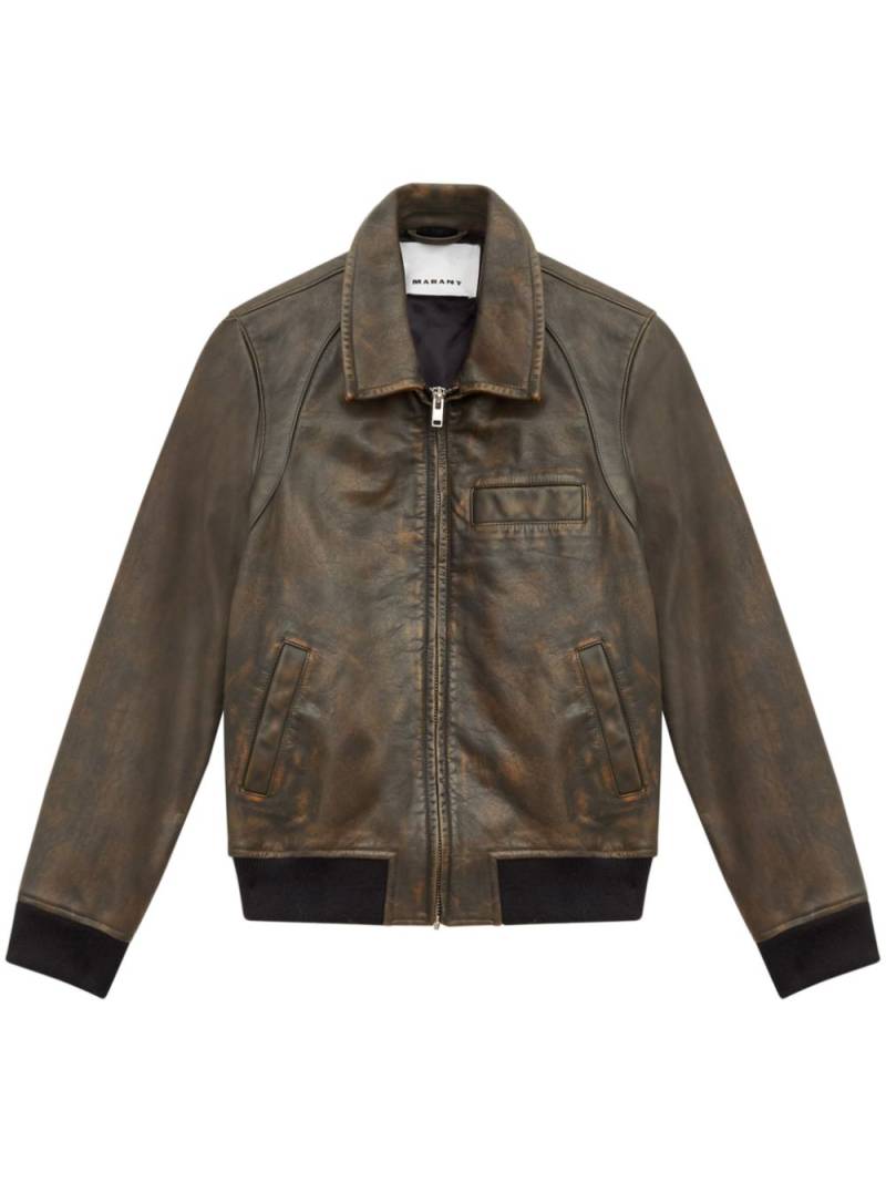 MARANT Braian leather jacket - Brown von MARANT