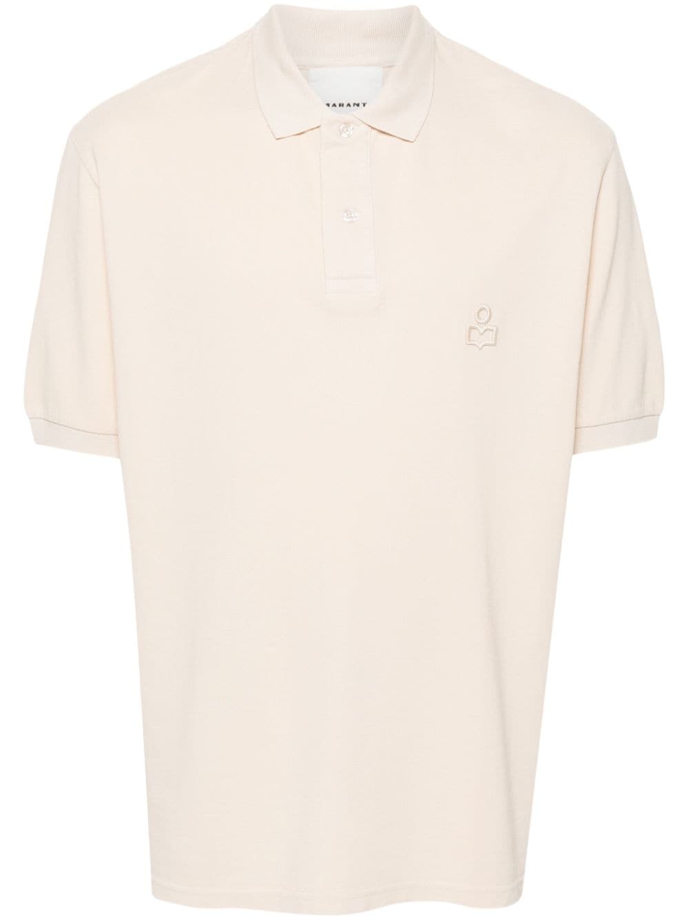 MARANT logo-embroidered polo shirt - Neutrals von MARANT